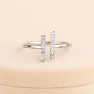 Open Double Bar Ring